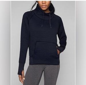 Athleta Jacquard Elevation Pullover In Navy Blue